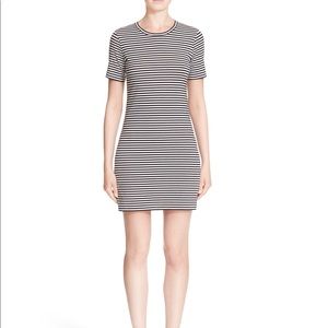 Theory everyday striped cotton mini dress